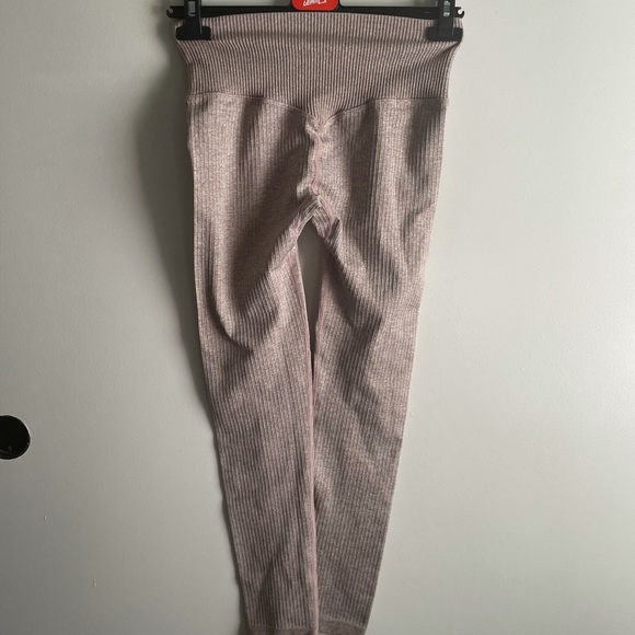 Ribbed Leggings- Mauve - Picture 6 of 9